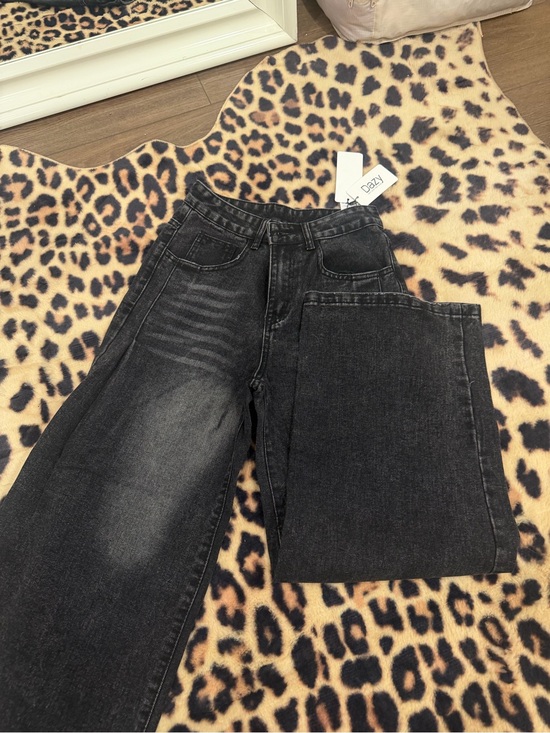 Denim - Daze Black Wash Wide-Leg Jeans